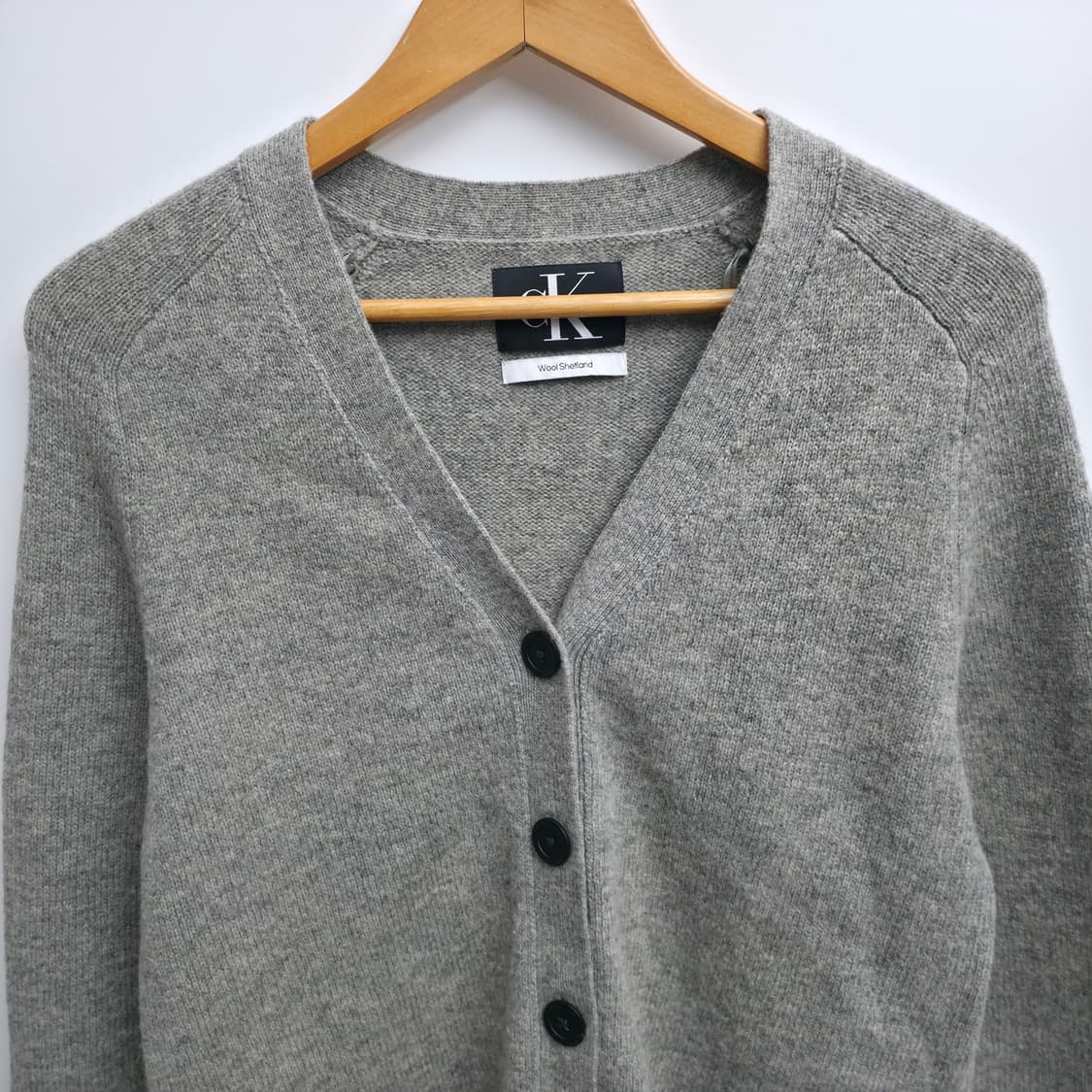 [S] CK 캘빈클라인 울 가디건 그레이 상품이미지2