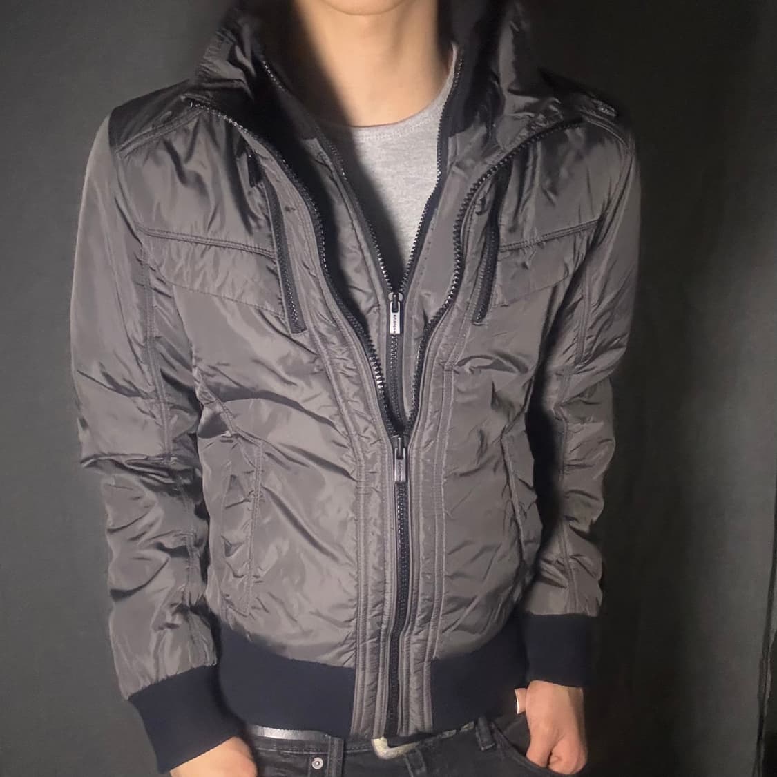 double zip-up nylon jacket 상품이미지3