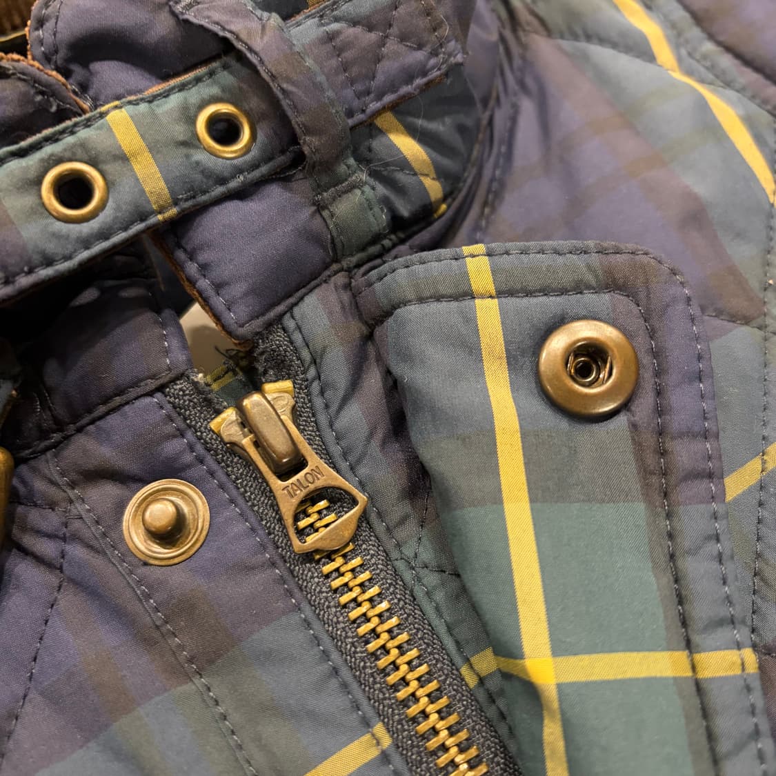 [L] 폴로 랄프로렌 블랙와치 체크 퀼팅 자켓 B496 상품이미지5