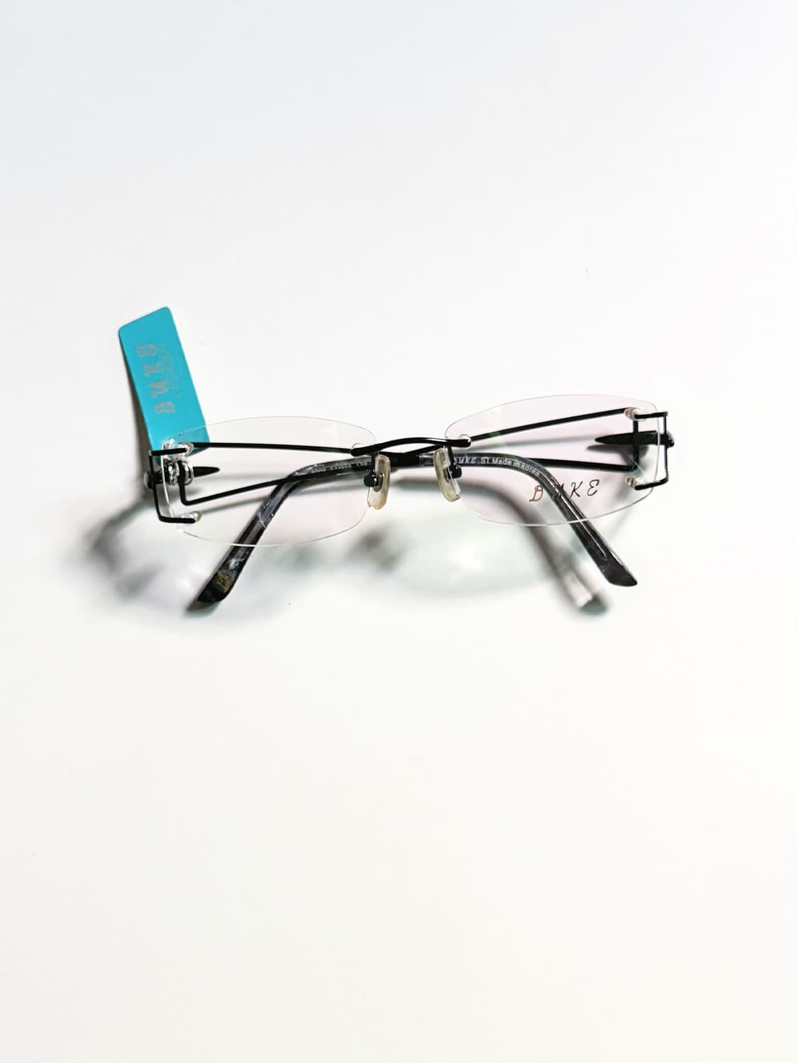 DUKE 무테 스퀘어 메탈 프레임 빈티지 안경 상품이미지1