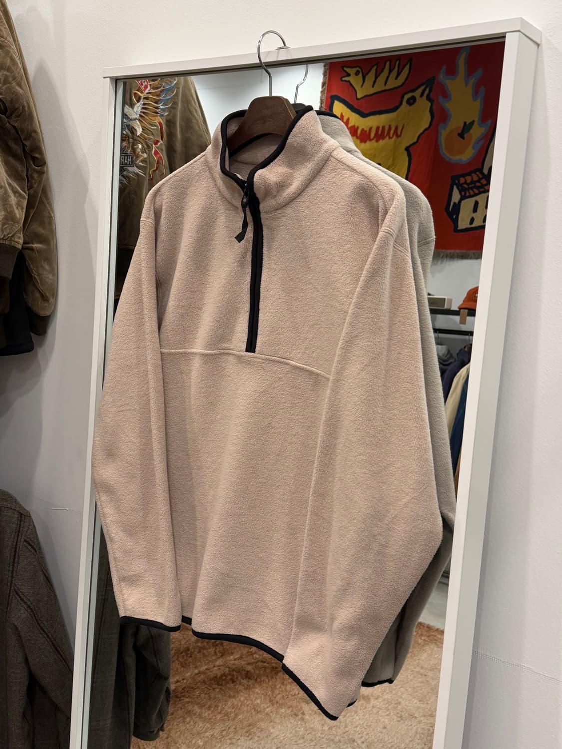 90s Uniqlo 올드 유니클로 플리스 신칠라 하프 집업 상품이미지1