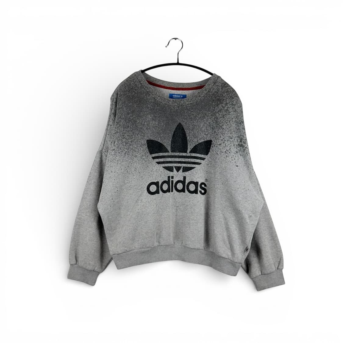 (S) 아디다스 트레포일 그라데이션 크롭 맨투맨 그레이 상품이미지1