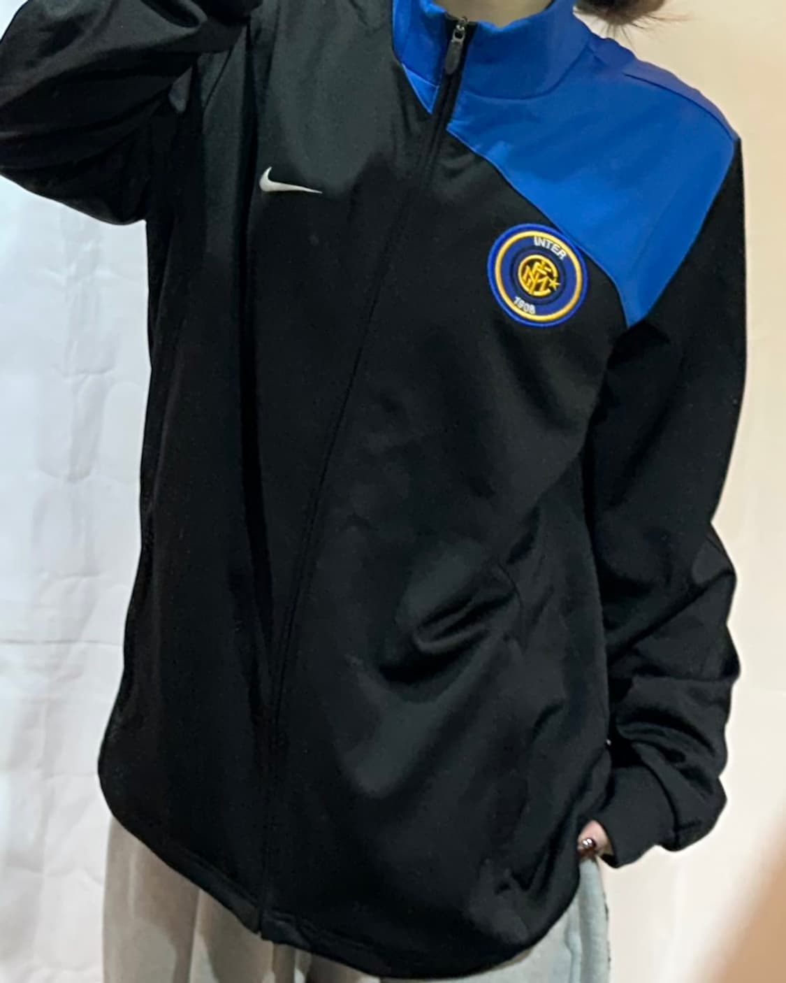 나이키 인터밀란 블루 블랙 배색 트랙탑 상품이미지1