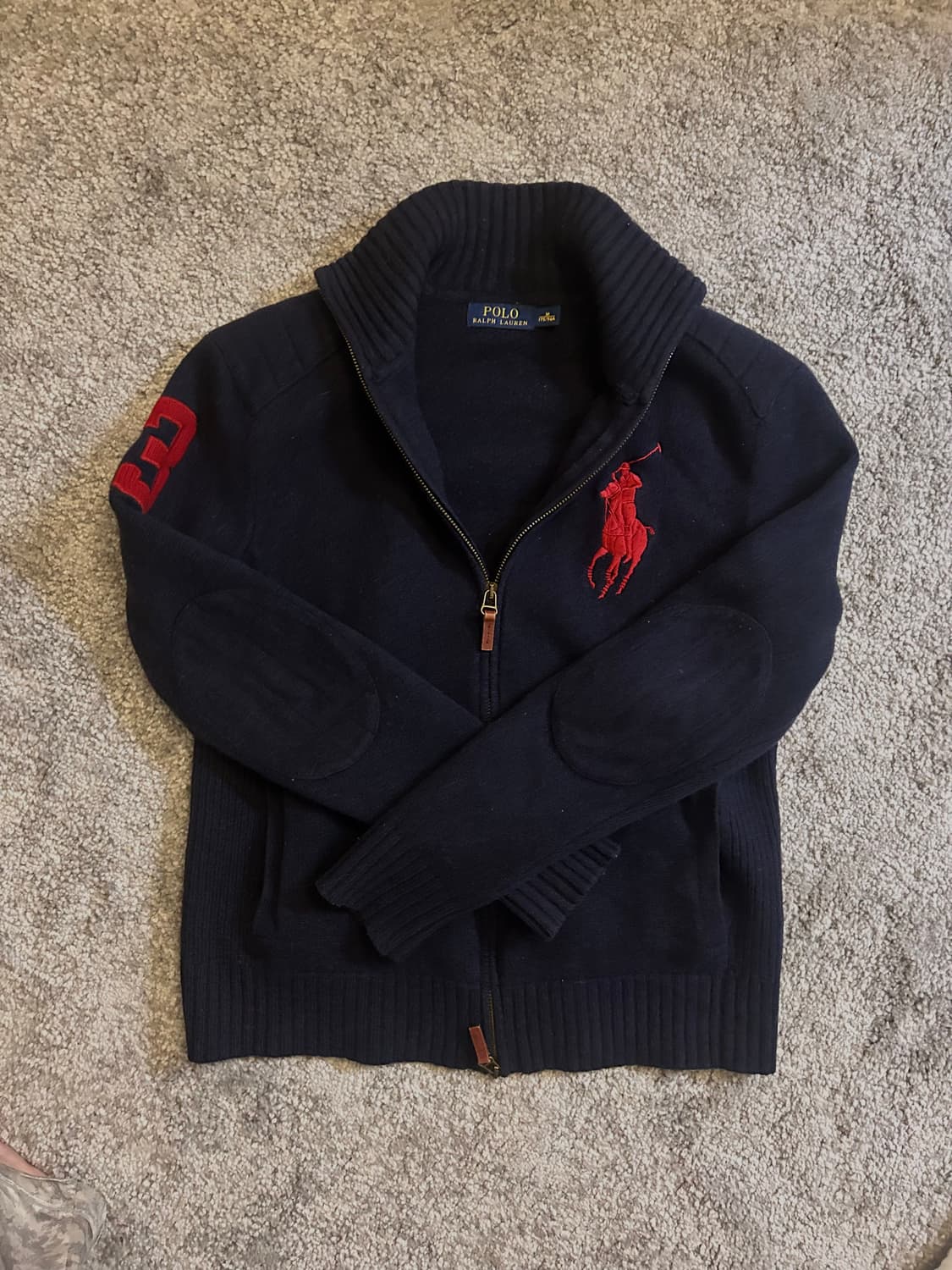 빅폴로 니트집업 상품이미지3