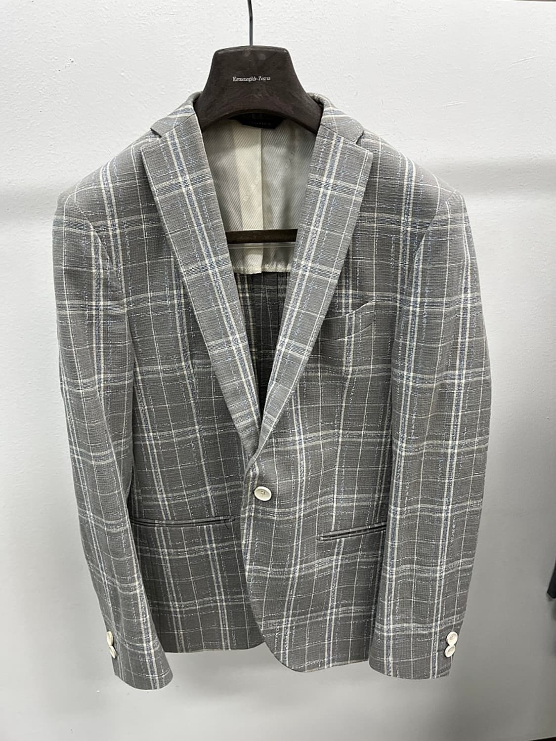 95) 가자리니 그레이 체크자켓  상품이미지2