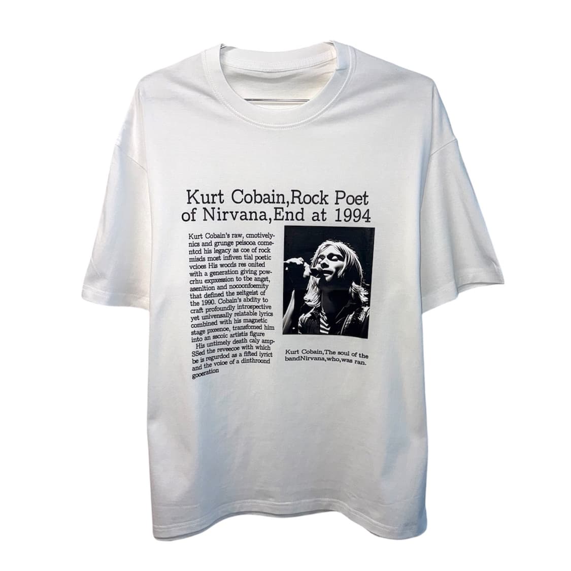 너바나 커트코베인 레터링 프린팅 티셔츠  상품이미지1