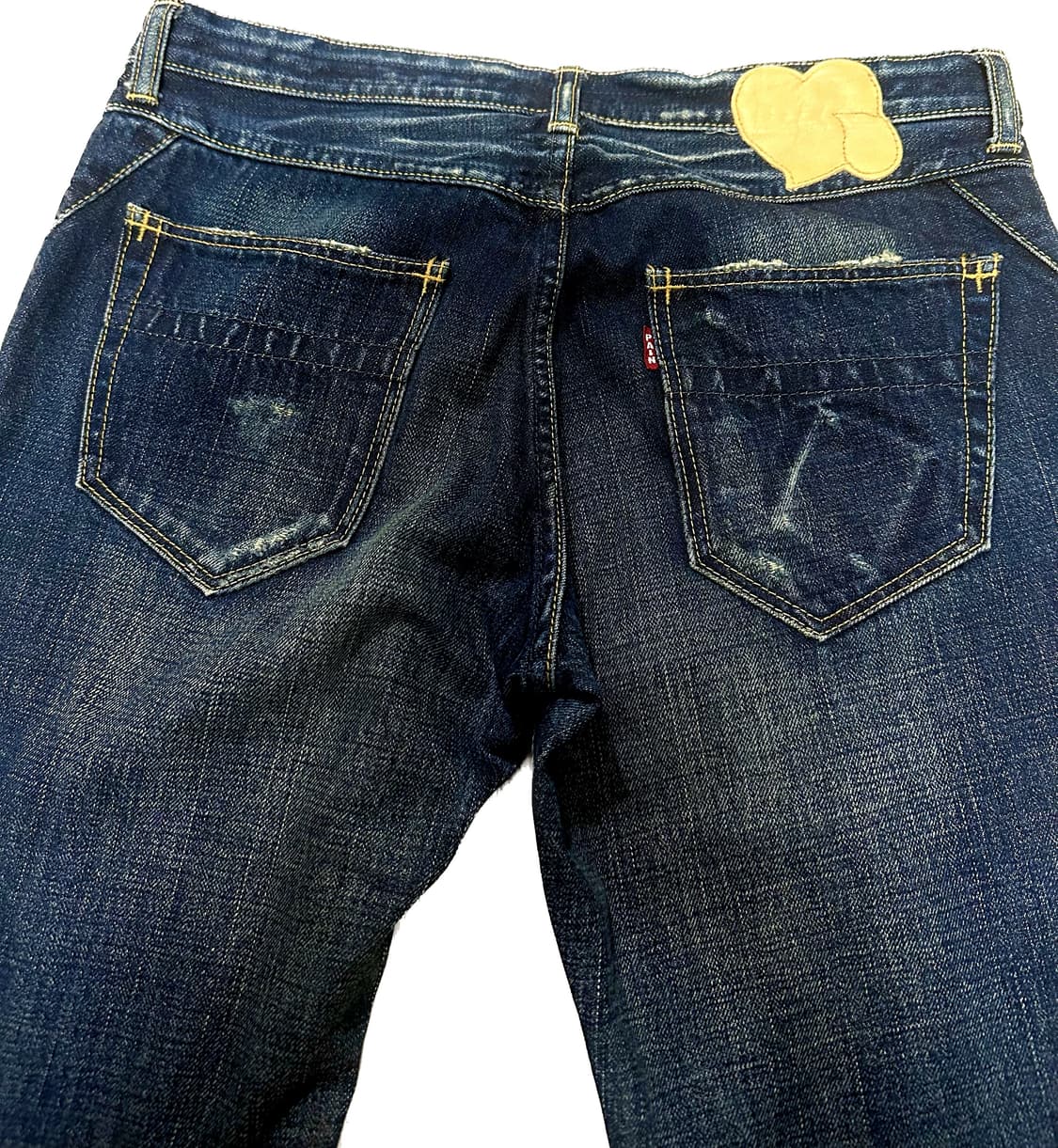 넘버나인07ss about a boy 크라잉하트패치 데님팬츠 상품이미지4