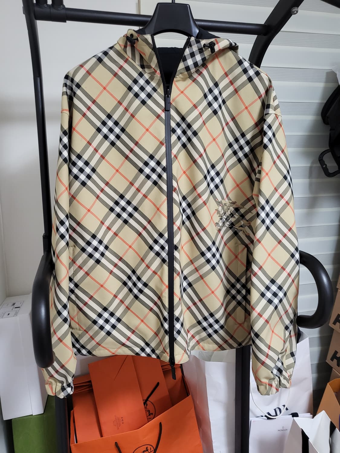 25SS 버버리 ekd 리버시블 체크 자켓 L 상품이미지1