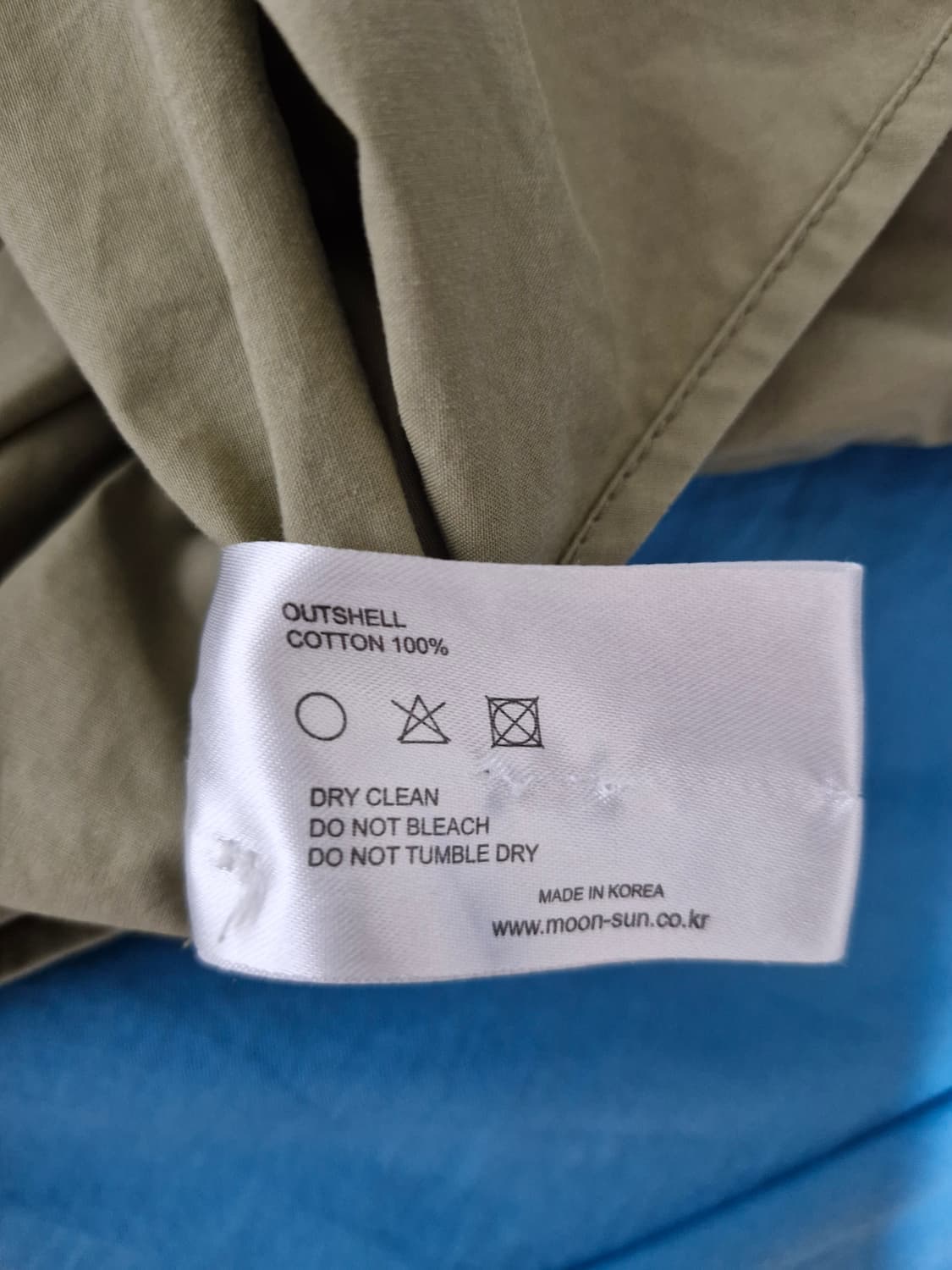 문선(MOONSUN) 오버핏 코튼 셔츠 올리브 상품이미지9