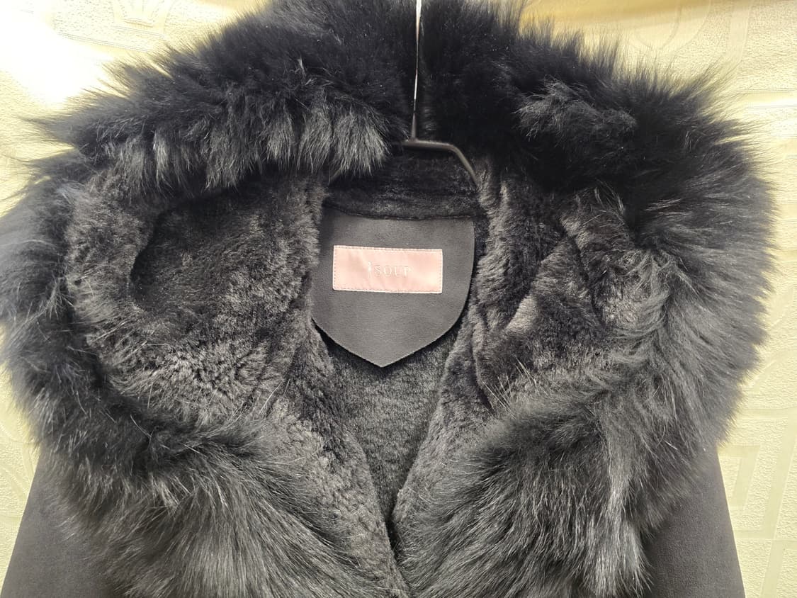 숲 Soup 블랙 퍼 무스탕 자켓 55 상품이미지2