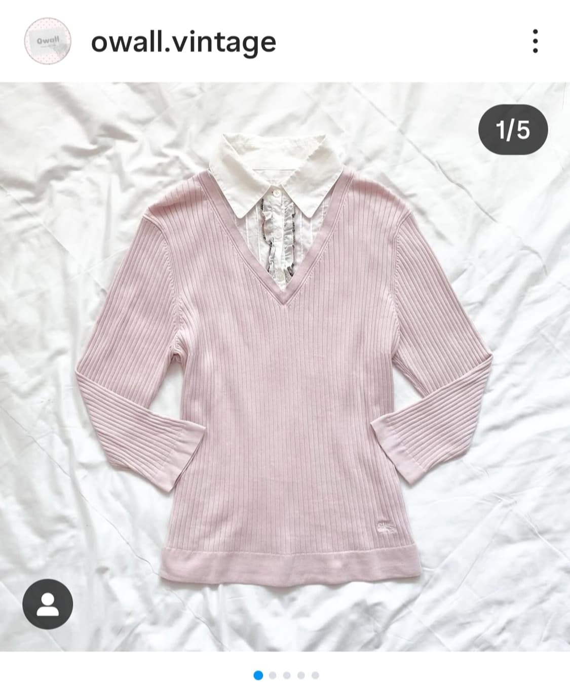 버버리 뮤트핑크 레이어드 로걀탑 셔츠 상품이미지1