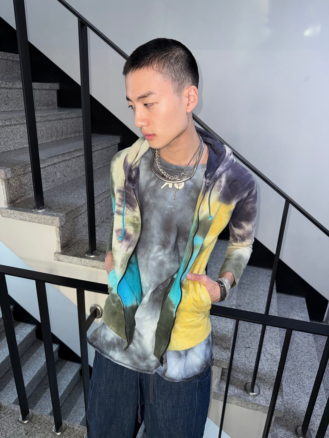 tie dye zip up hoodie 상품이미지2
