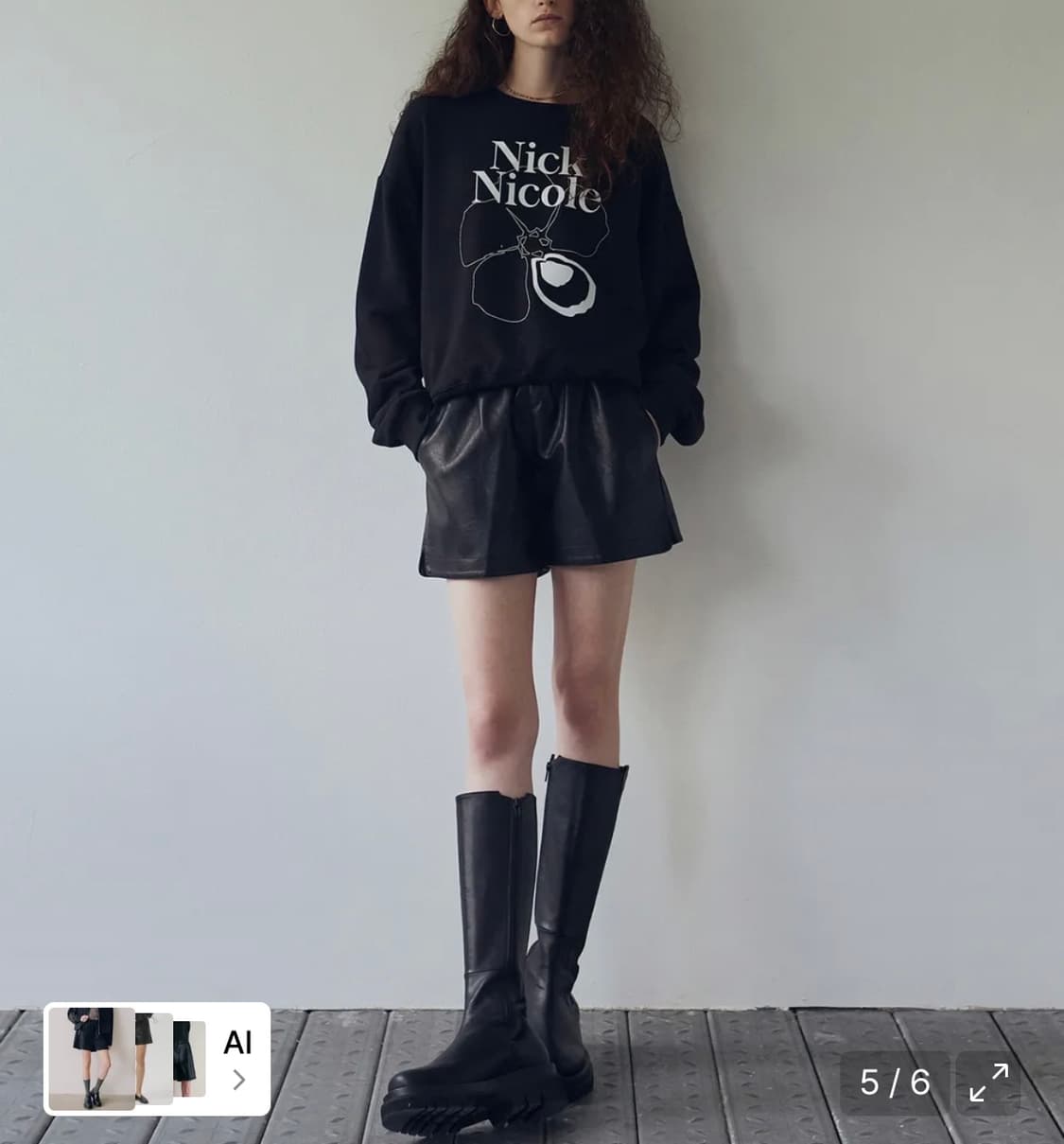 새상품 닉앤니콜 레더 반바지 상품이미지2