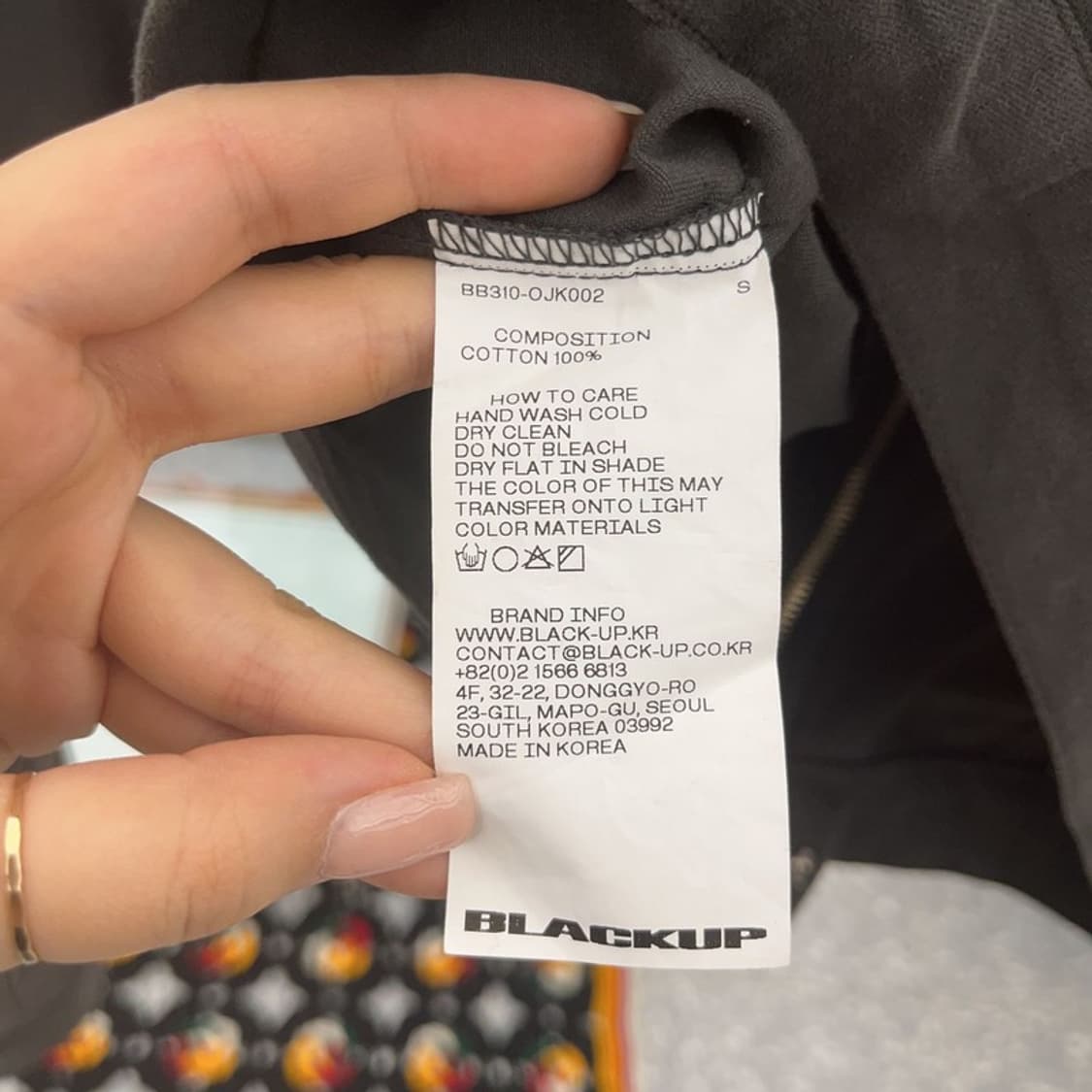 블랙업 러핏 파카링 빈티지 크롭 자켓 S C06493 상품이미지6