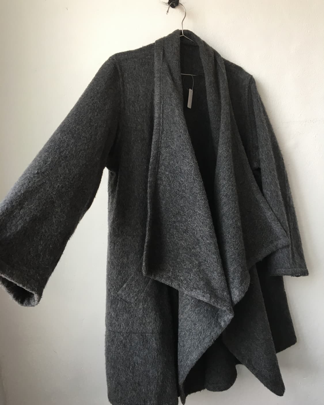 Woolen drape open coat 상품이미지3