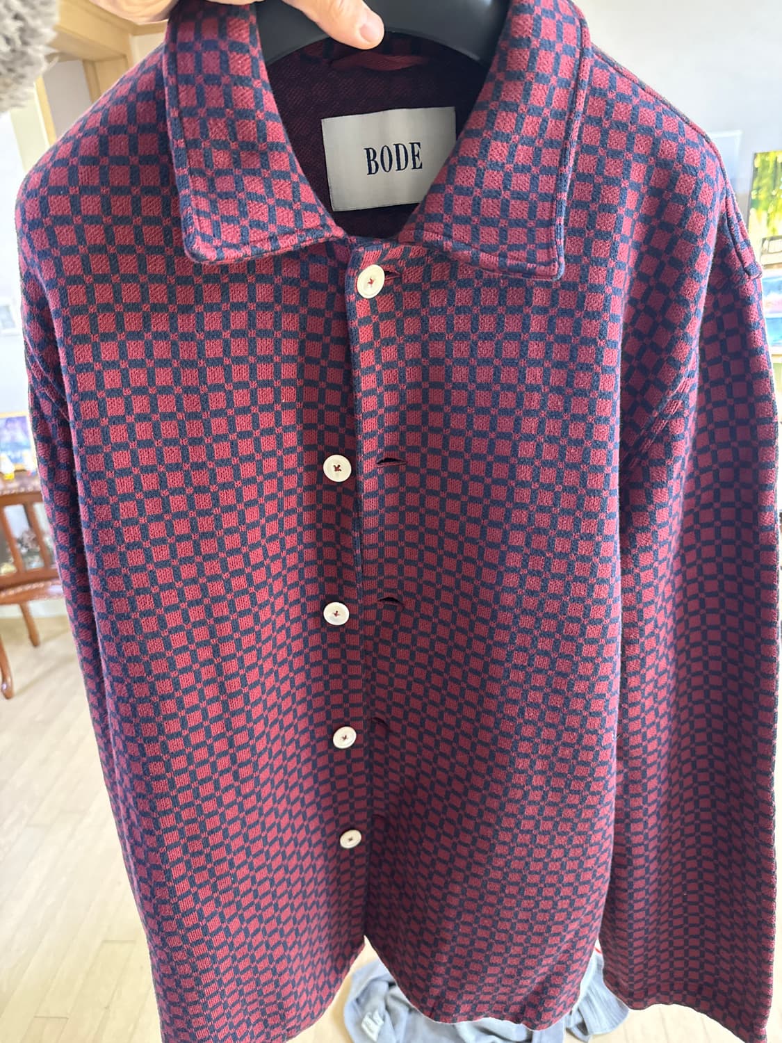 보디 체크 가디건 상품이미지2