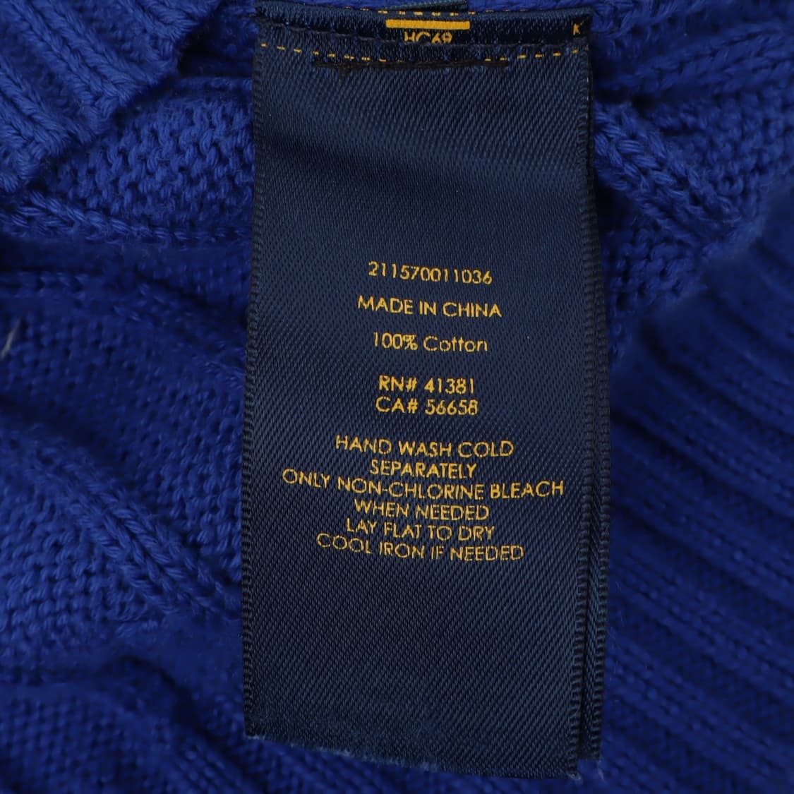 폴로 랄프로렌 블루 케이블 브이넥 니트 상품이미지9