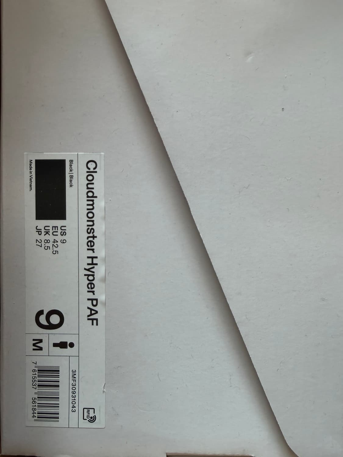 [270] 파프 온러닝 3.0 클라우드몬스터 하이퍼 블랙 새상품 급처해요 상품이미지3