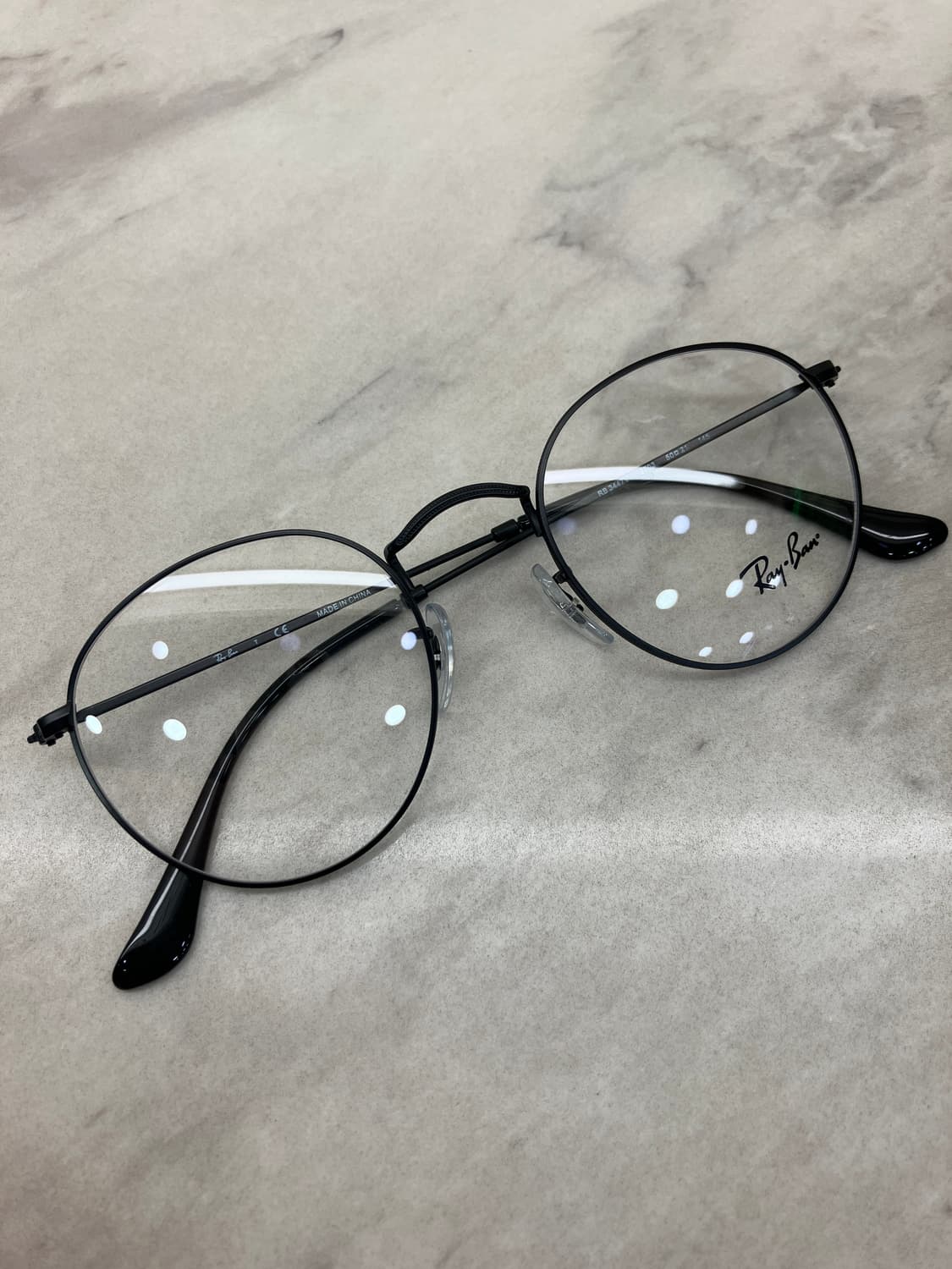 레이밴 Ray ban 블랙 라운드 메탈테 안경 상품이미지1