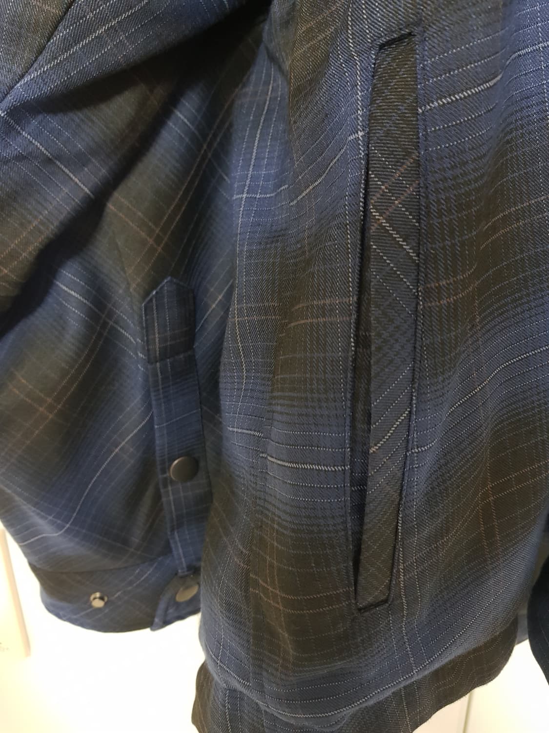 1) 알렌느 2웨이 후디드 셔츠 패디드 자켓 투웨이 패딩셔츠 네이비 상품이미지3