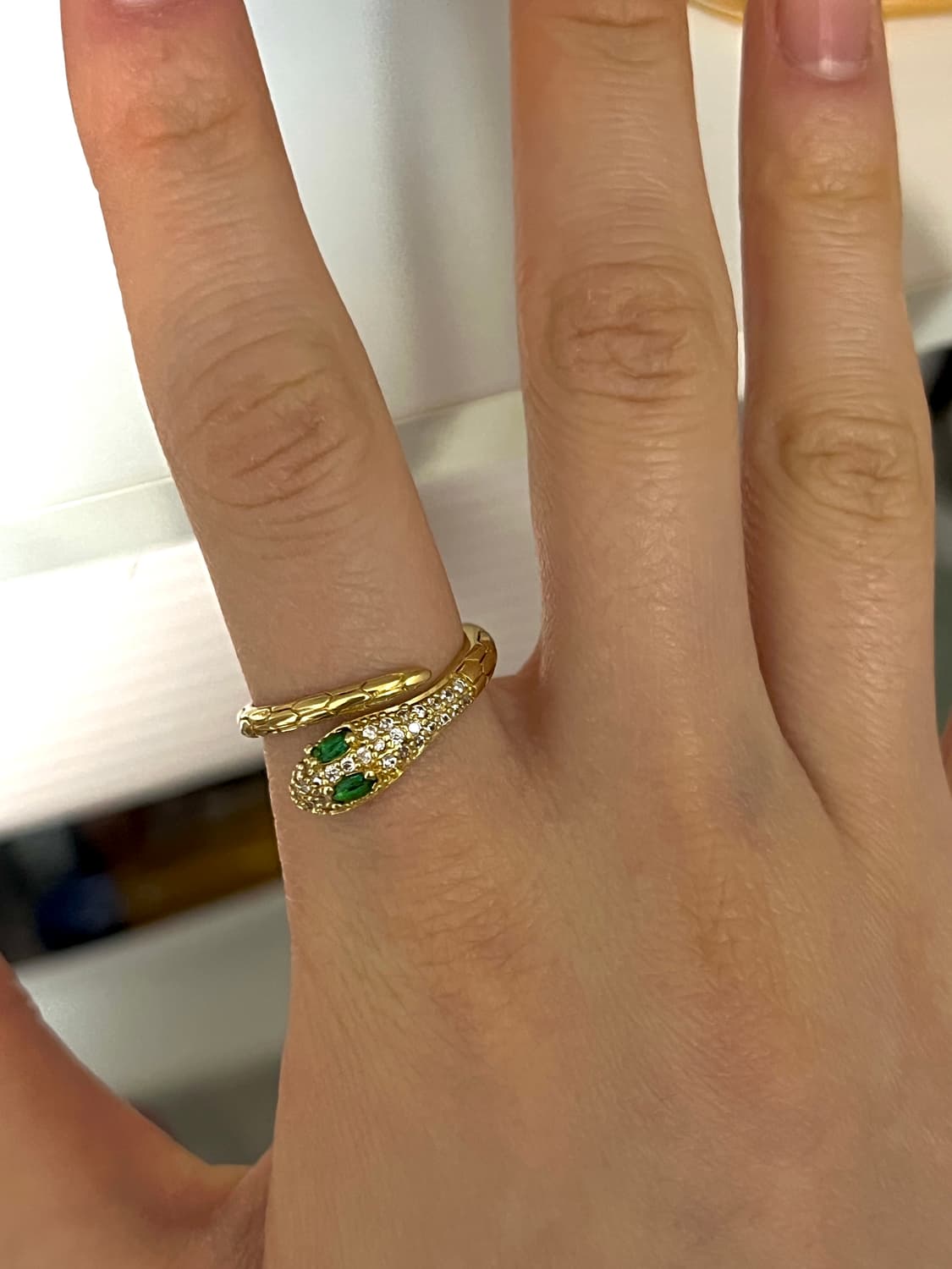 18k 골드필드 뱀 반지 착샷있음 골드반지 상품이미지2