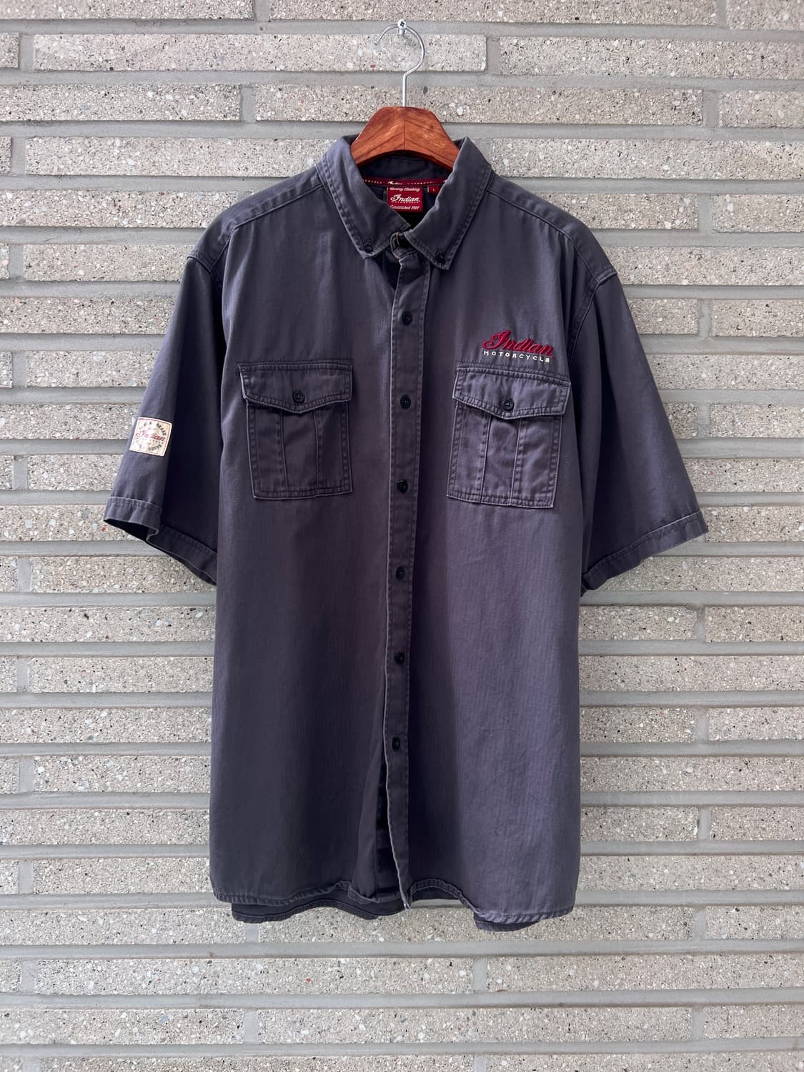 [L]Indian Motorcycle 인디안 모터사이클 스펠아웃 워크셔츠 상품이미지8