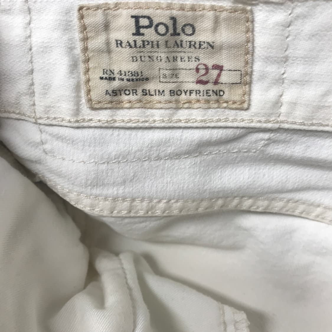 폴로 랄프로렌 화이트 데님 팬츠 27(W) 상품이미지10