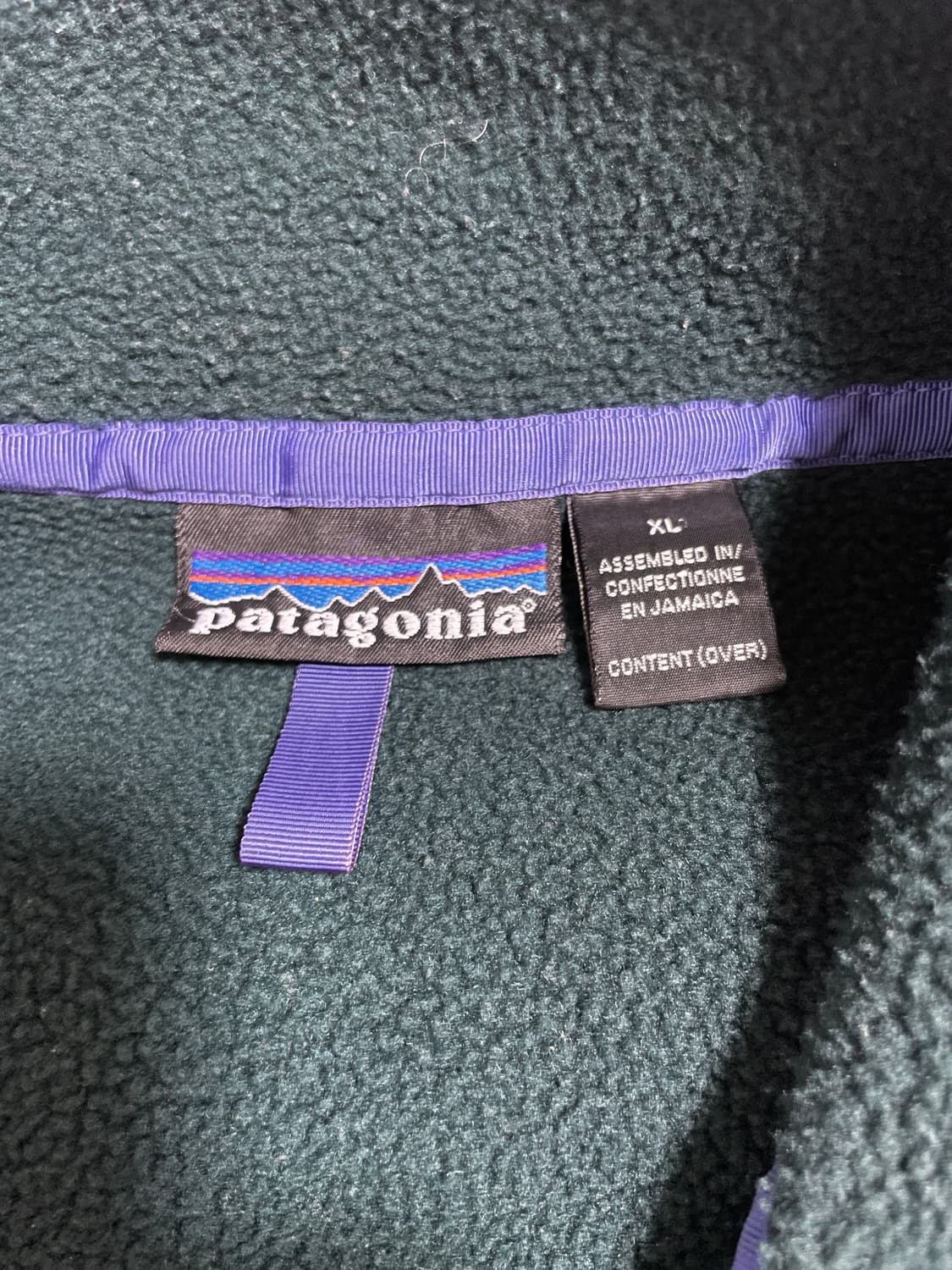 [XL] 90s 파타고니아 신칠라 다크 그린 플리스 풀오버 상품이미지3