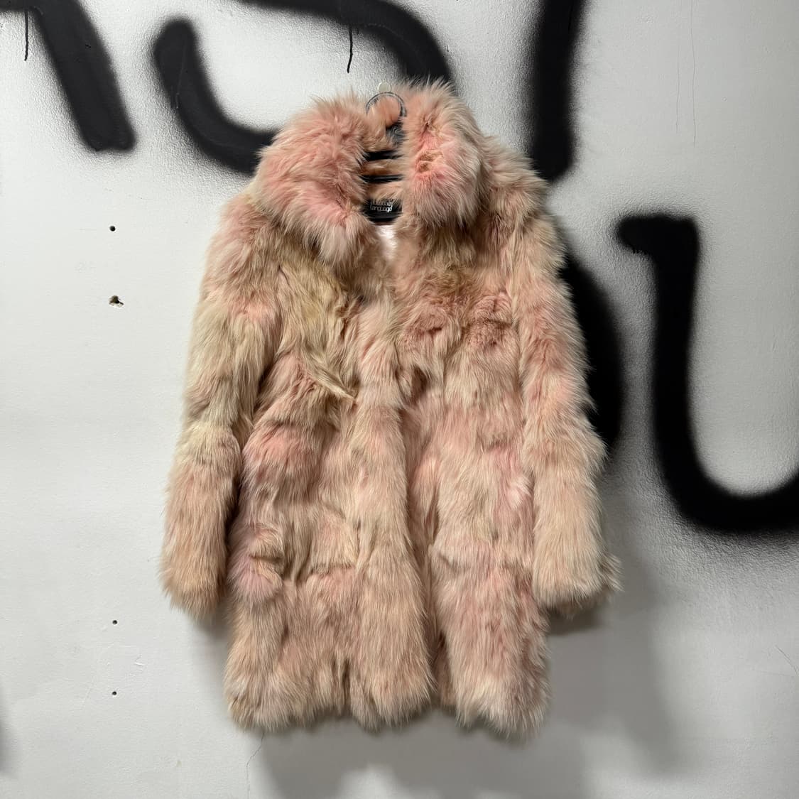 VTG 빈티지 100% 폭스 퍼 핑크 퍼 코트 상품이미지3