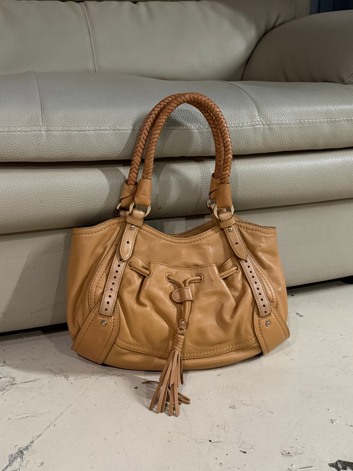 00s real leather tassel shoulder bag 상품이미지1