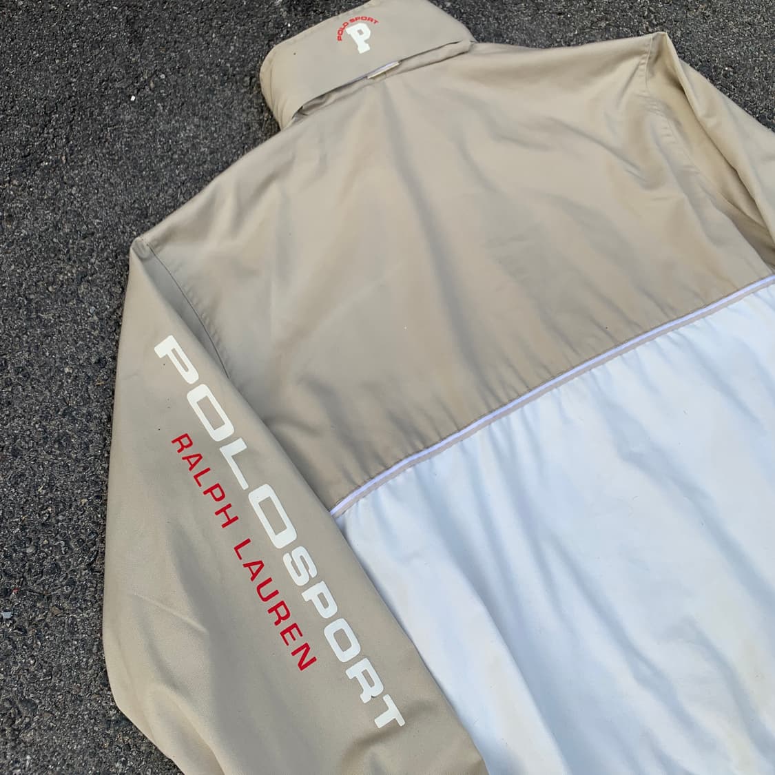 90 폴로 스포츠 대장급 스펠아웃 트랙자켓 바람막이 올드스쿨 점퍼 XL 상품이미지6