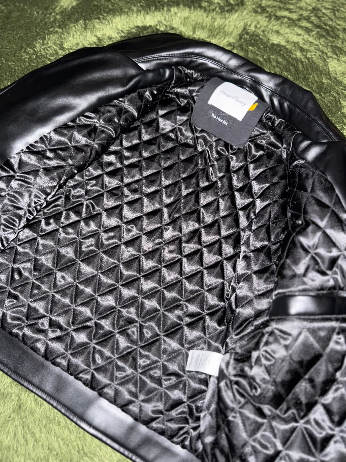 [XS] 하우스오브써니 크롭 프린지 FAUX 레더 자켓 블랙 상품이미지6