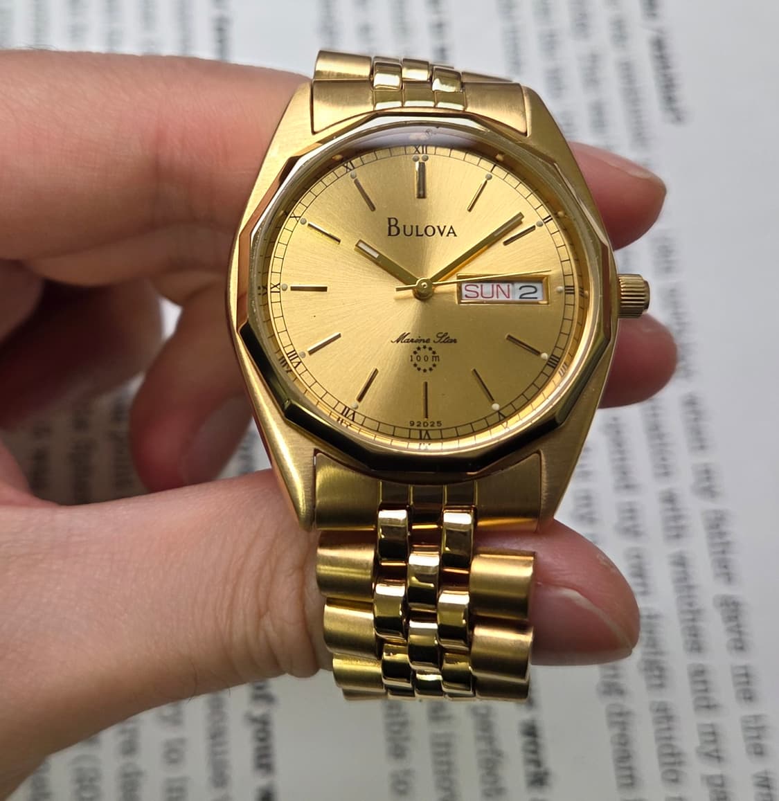빈티지 부로바 마린스타 올금장 데이데이트 각베젤 쿼츠 쥬빌리줄 ver.
 상품이미지3