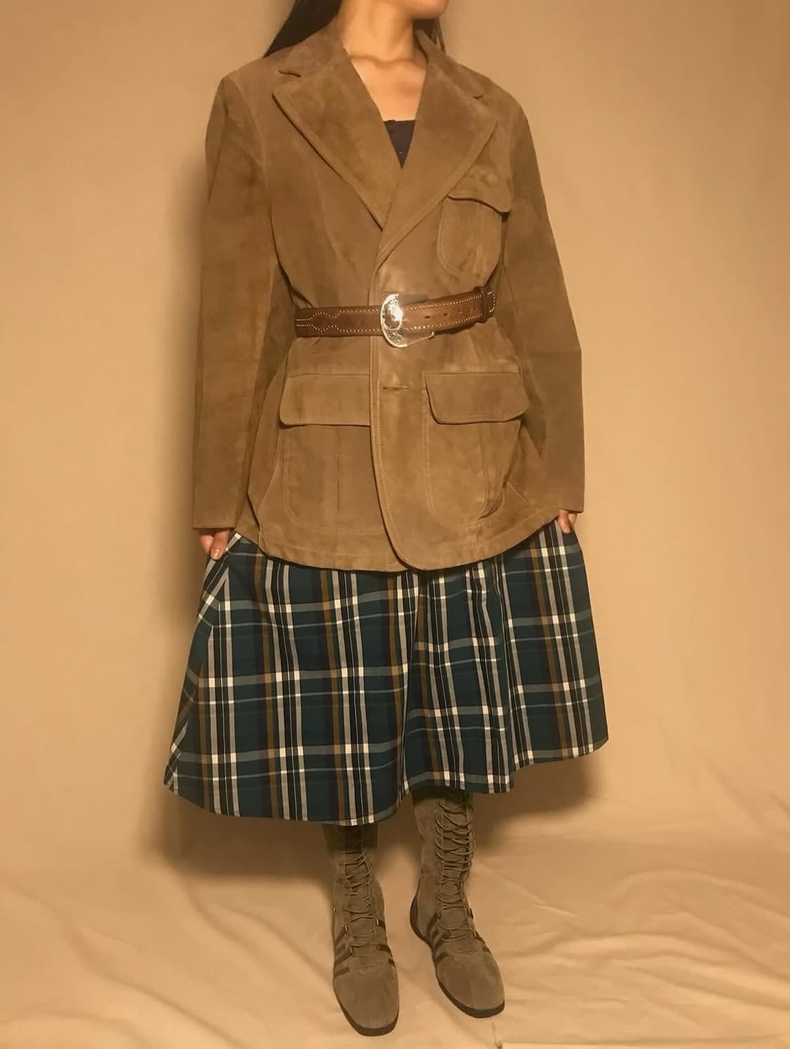 웨스턴 벨트 빈티지 리얼레더 상품이미지3