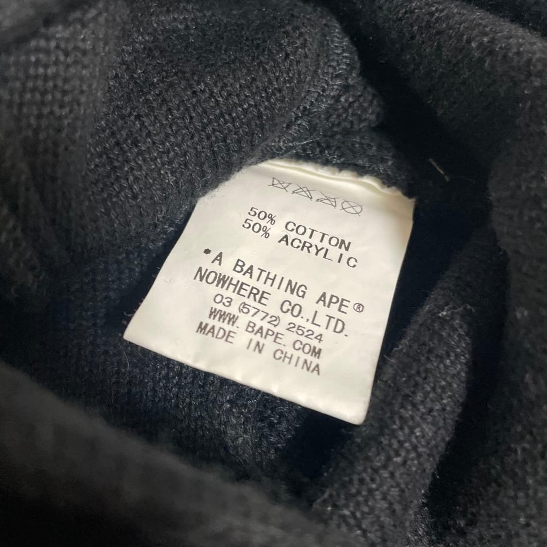 베이프 빅 에이프 헤드 니트 캡 블랙 상품이미지4