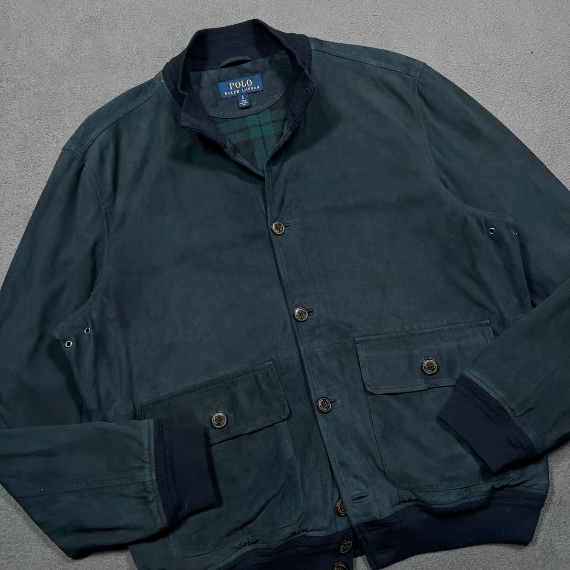 폴로 염소 스웨이드 A1 블루종 레더 자켓 상품이미지1