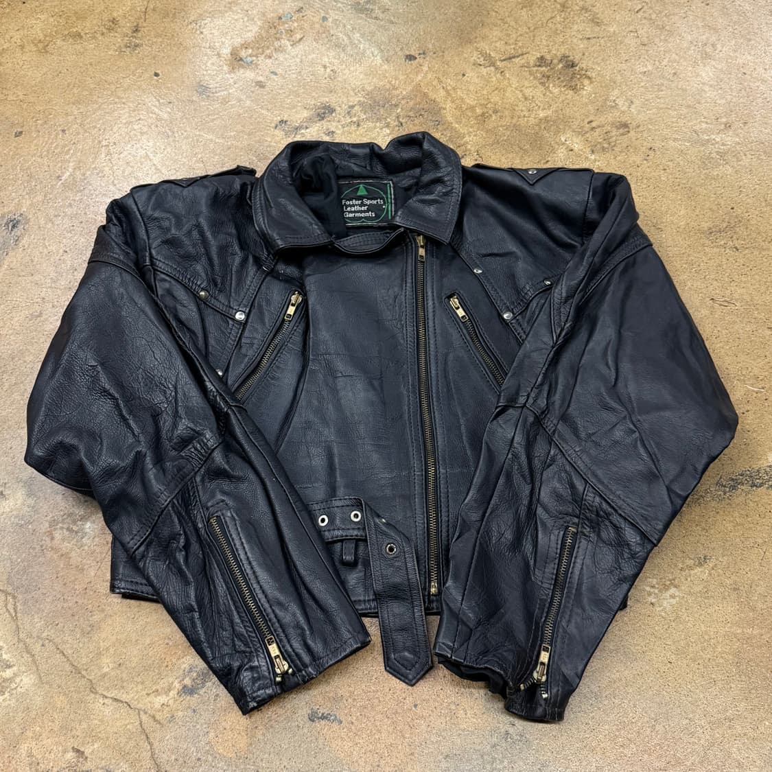 [정품] 빈티지 리얼레더 라이더자켓 b8 상품이미지2