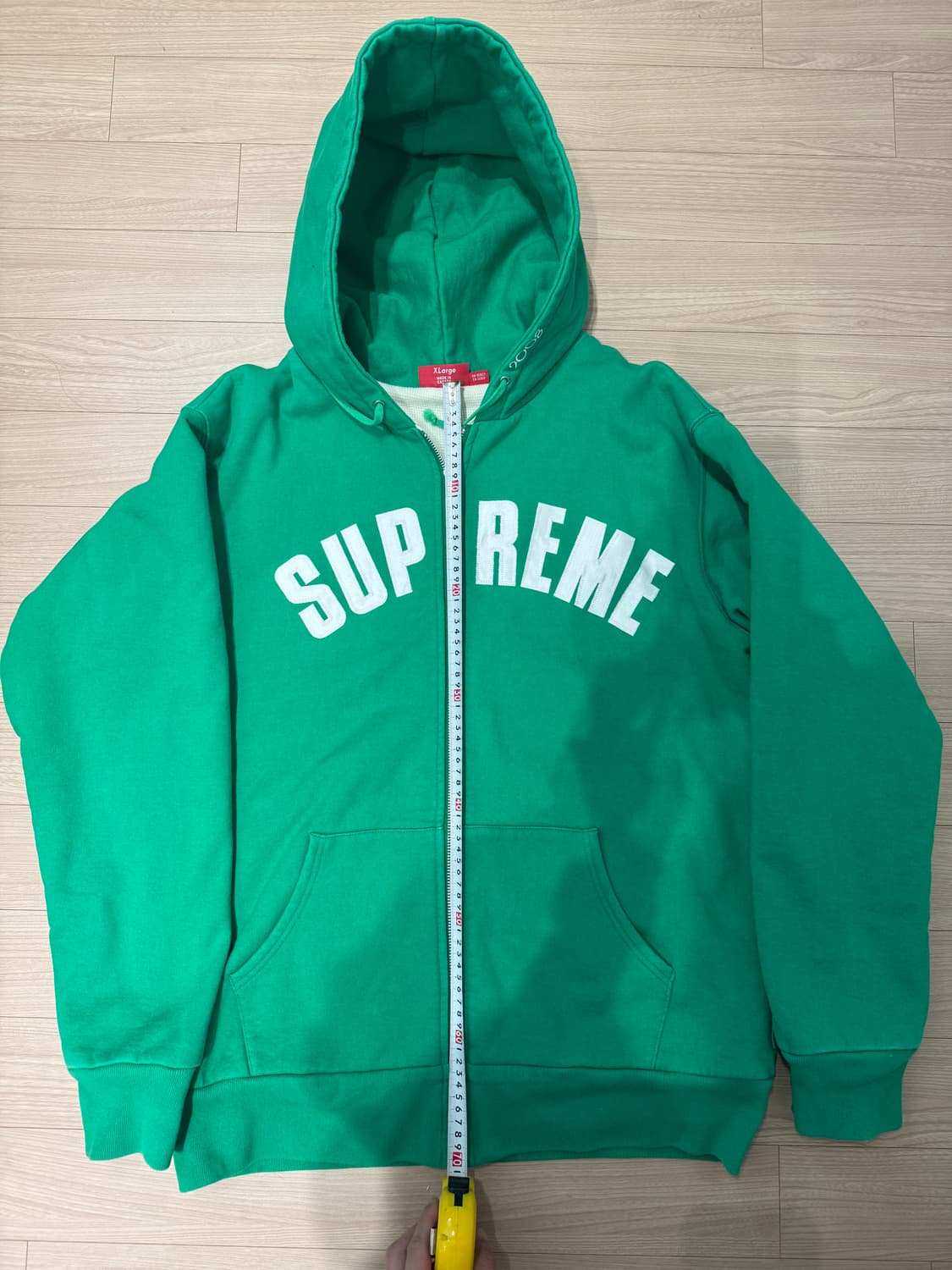 08FW 슈프립 아치로고 써멀 후드 짚업 상품이미지1