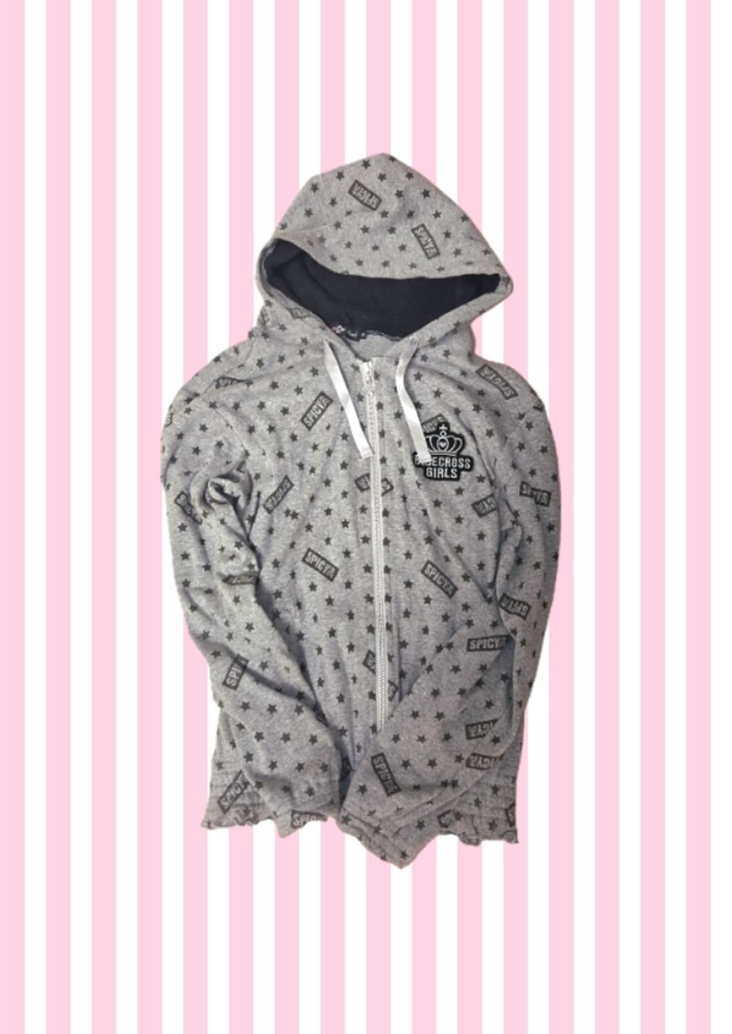 갸루 고스펑크 로걀 별 후드집업 상품이미지1