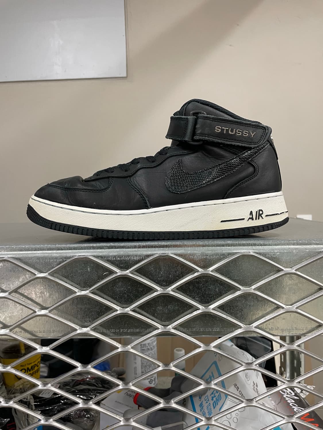 나이키 x 스투시 에어포스 1 미드 SP 블랙 280 (gr-4150) 상품이미지1