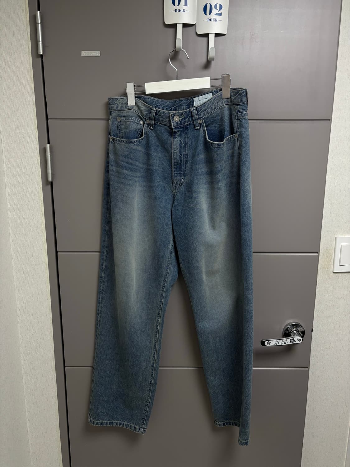 셔터 5p 와이드 데님 팬츠 M 상품이미지3