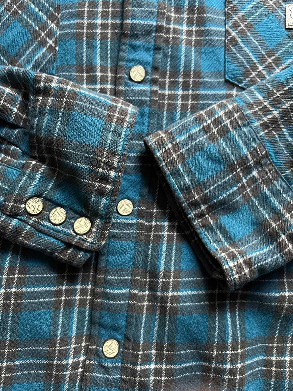 [XL]폴로 데님앤서플라이 마드라스 체크 버튼다운 웨스턴 셔츠 상품이미지4