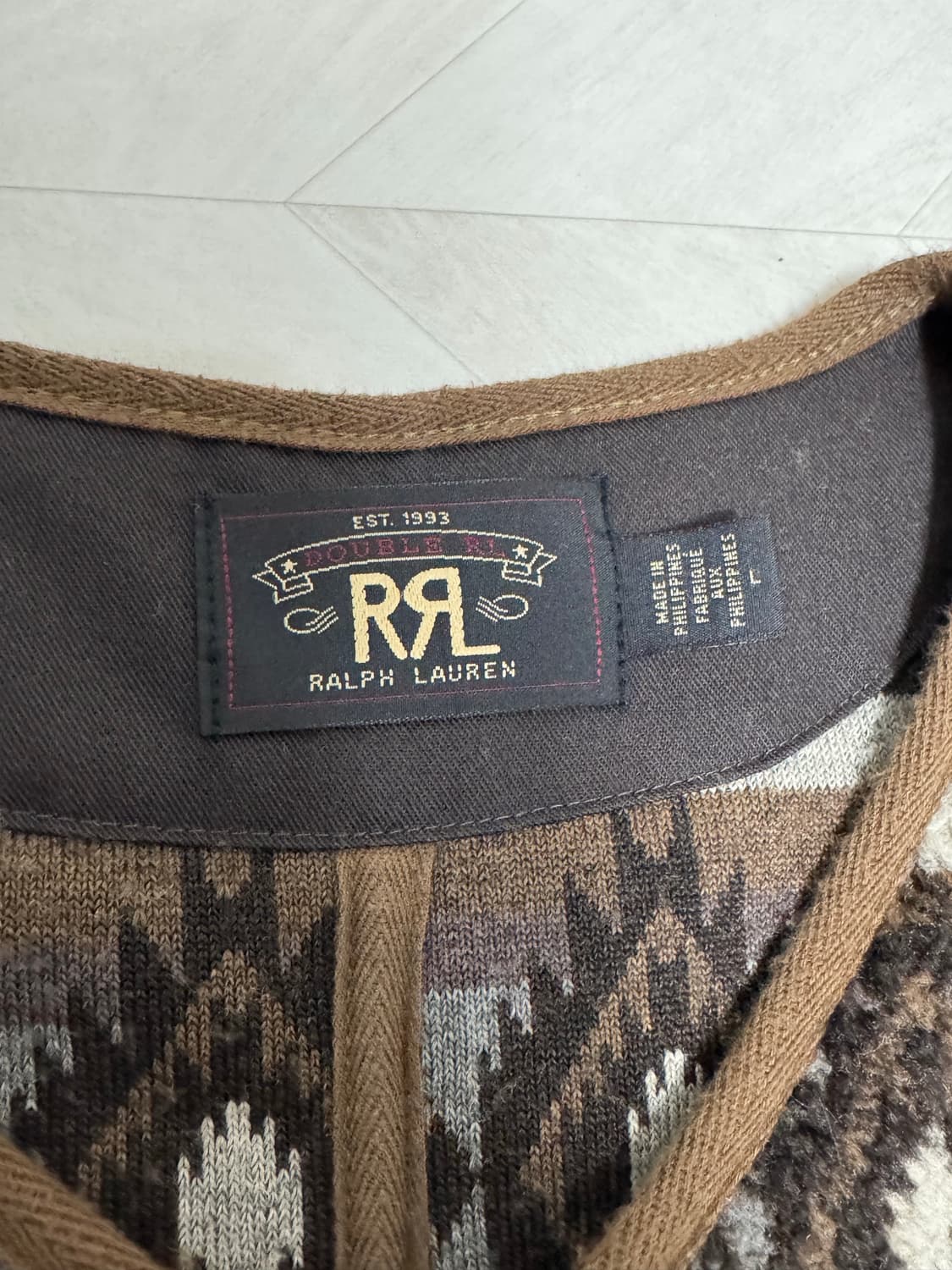 L ] rrl 자카드 플리스 베스트 상품이미지2