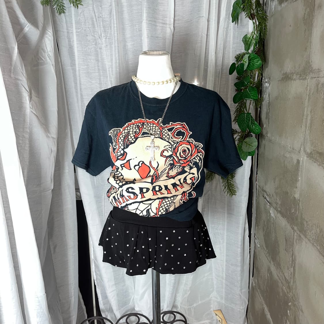 고스펑크 스컬반팔 상품이미지1