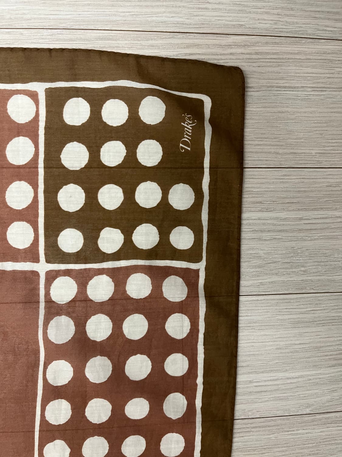 Drake's 드레익스 도트 스카프 브라운 상품이미지2