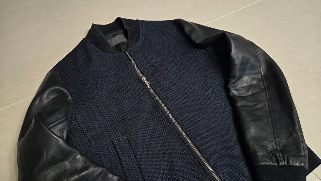 타임 옴므 가죽 블루종 점퍼 상품이미지2