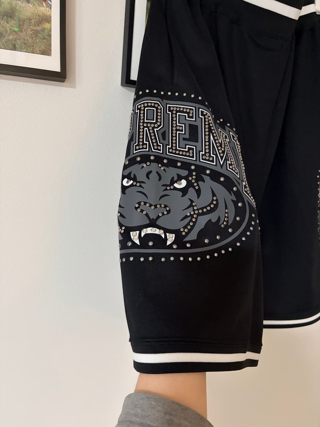 25SS[S] 슈프림 스터드 베스킷볼 쇼츠 블랙 상품이미지2