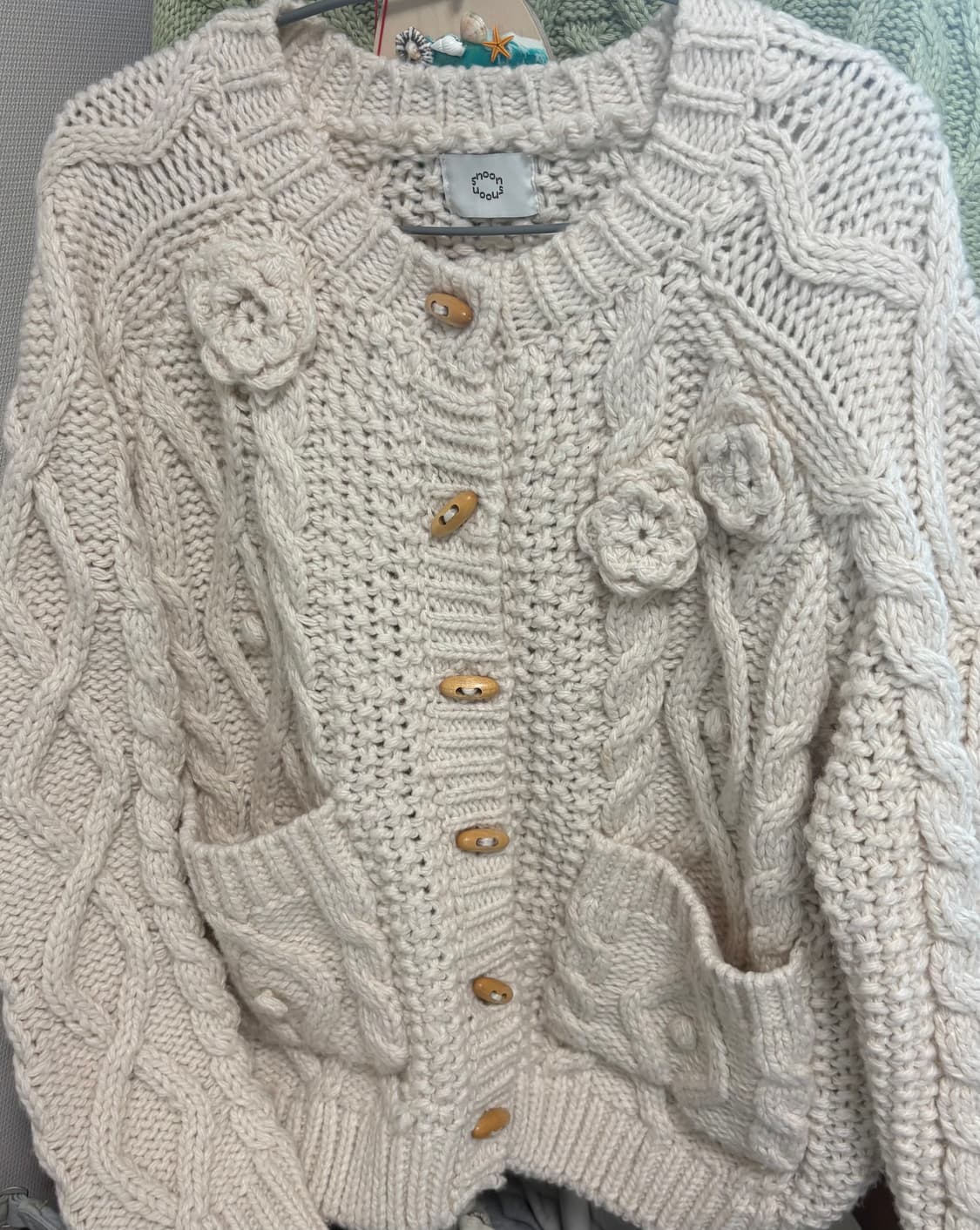 시눈 플라워 니트 가디건 판매 상품이미지2