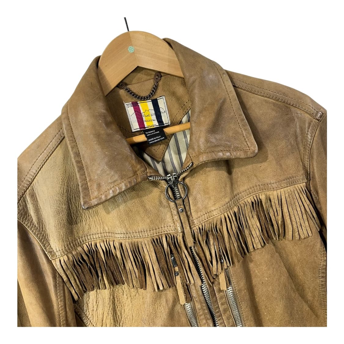 [Diesel] 디젤 프린지 웨스턴 레더자켓 상품이미지3