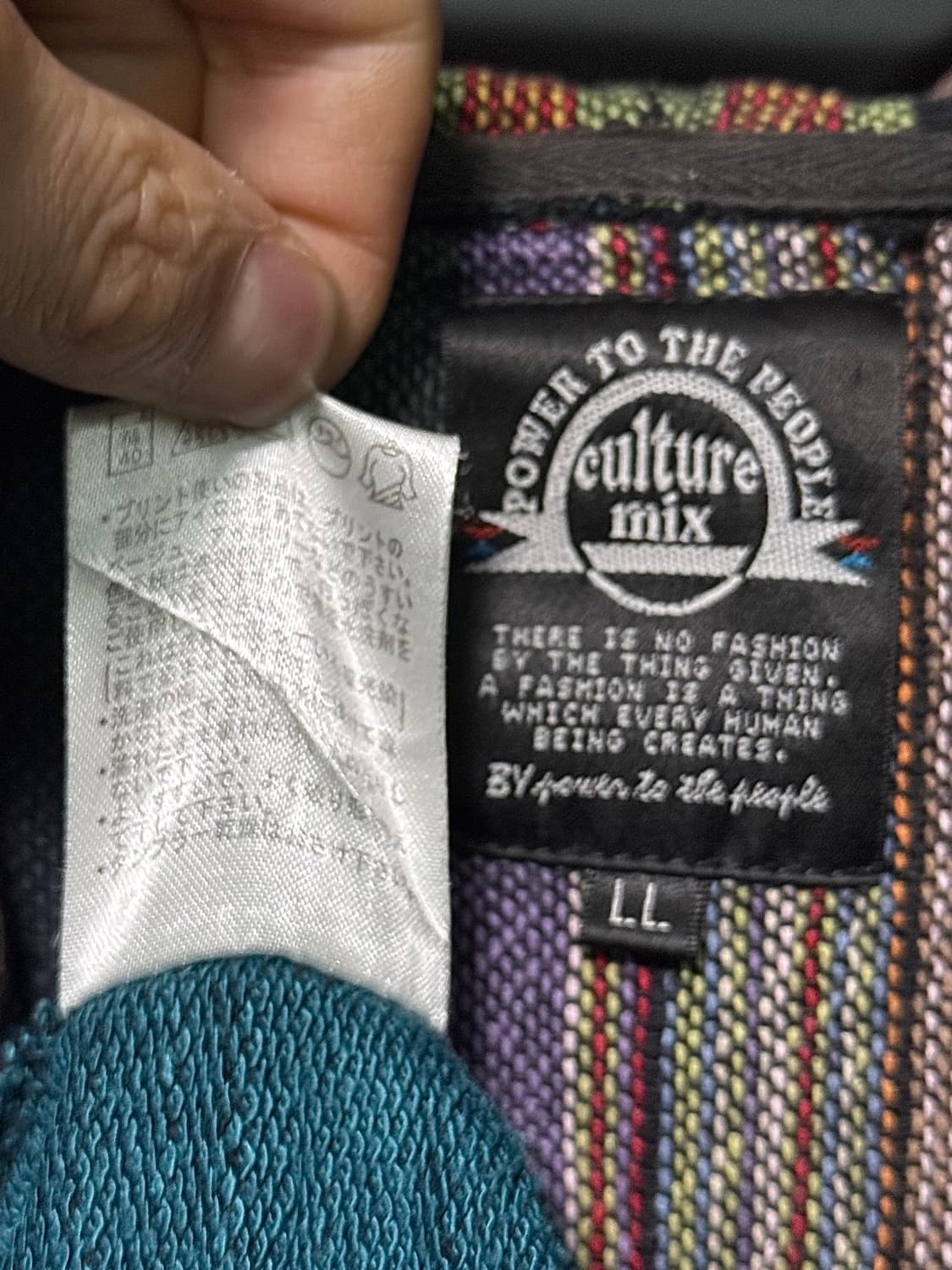 컬쳐 믹스 일본 브랜드 빈티지 청록색 에스닉 웨스턴 후드 집업 후디 XL 상품이미지7